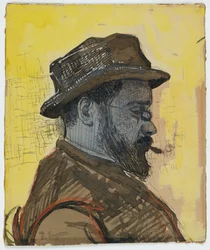 Portrett av Maximilien Luce, ca. 1890 (toalett og gouache på papir)